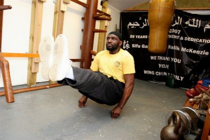 Sifu Garry McKenzie showing stength training