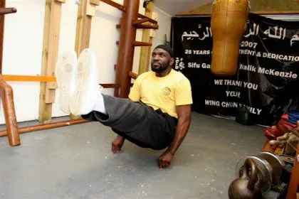 Sifu Garry McKenzie showing strength training